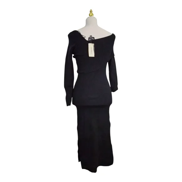 line & dot sylvie sweater dress Line & Dot Sylvie Sweaterdress - Black